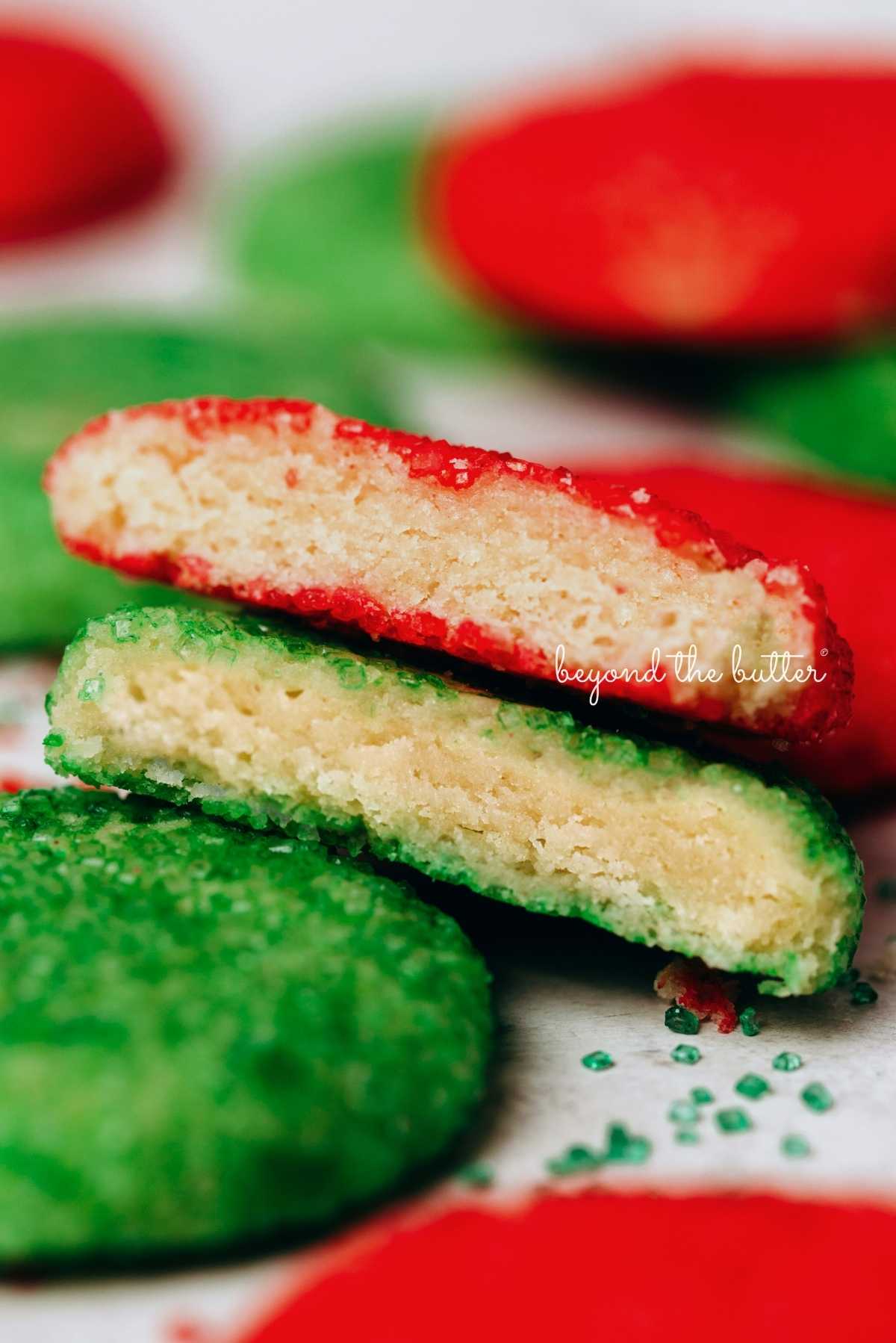 Soft Almond Cookies with Holiday Sprinkles