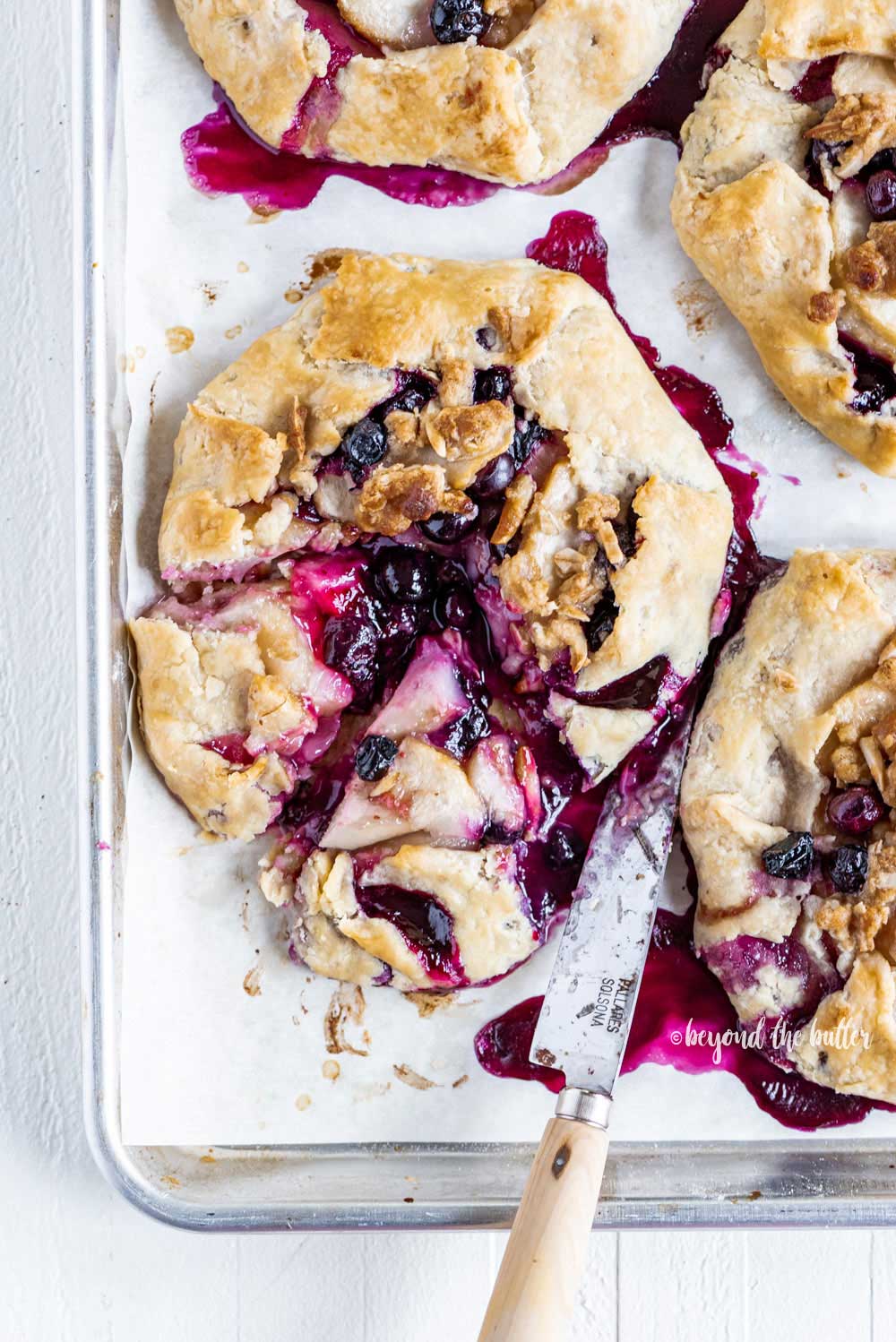 Peach and Blueberry Galettes with Crumble Topping