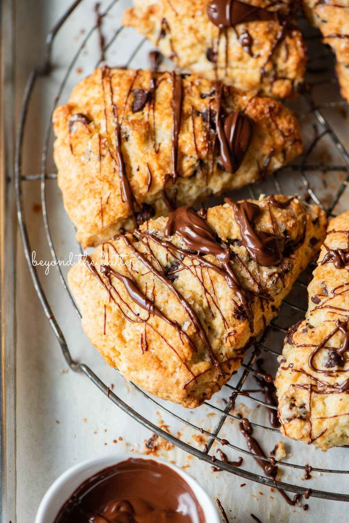 Tender Chocolate Chip Scones with Sparkling Sugar