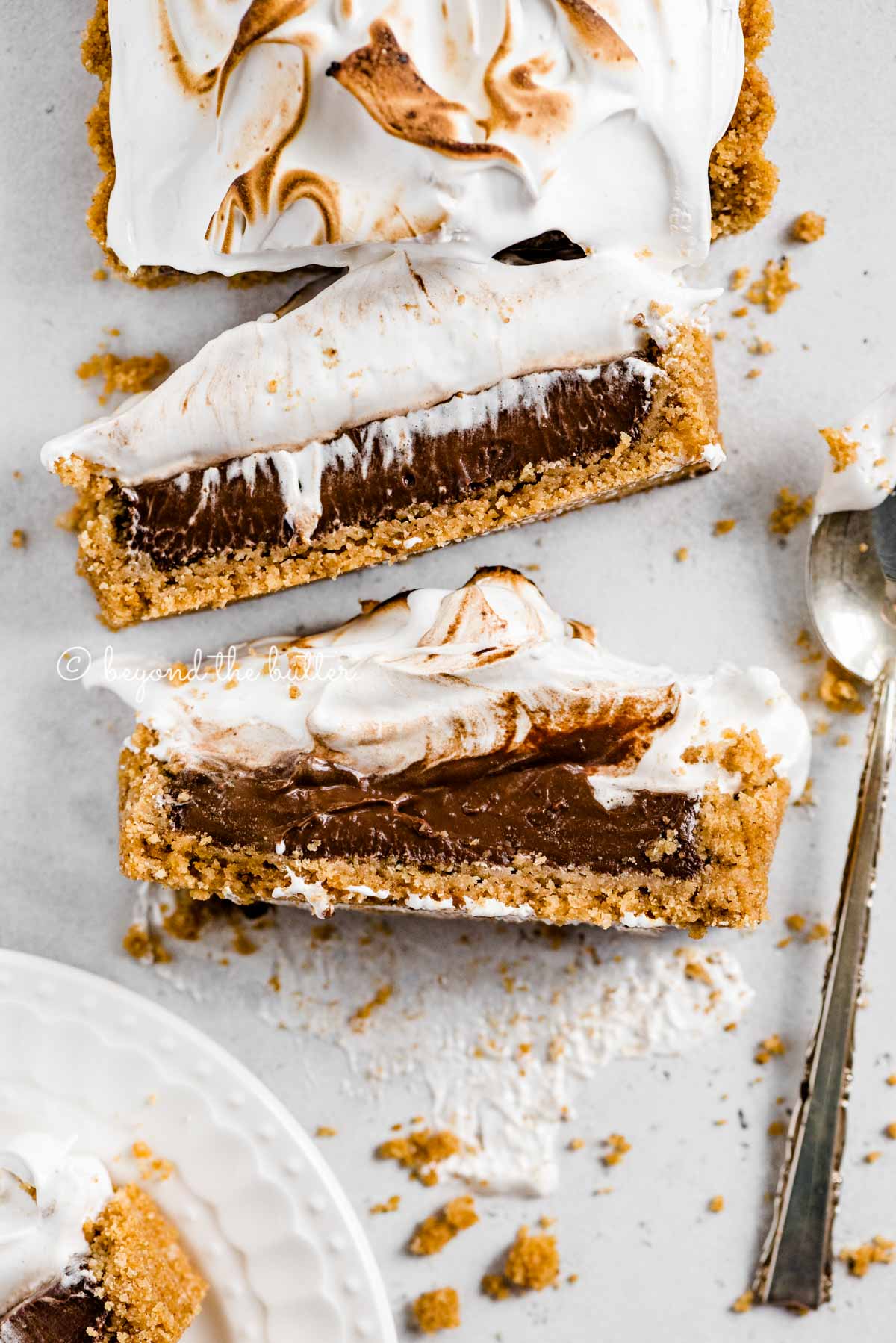Toasted Marshmallow Chocolate Tart with Graham Crust