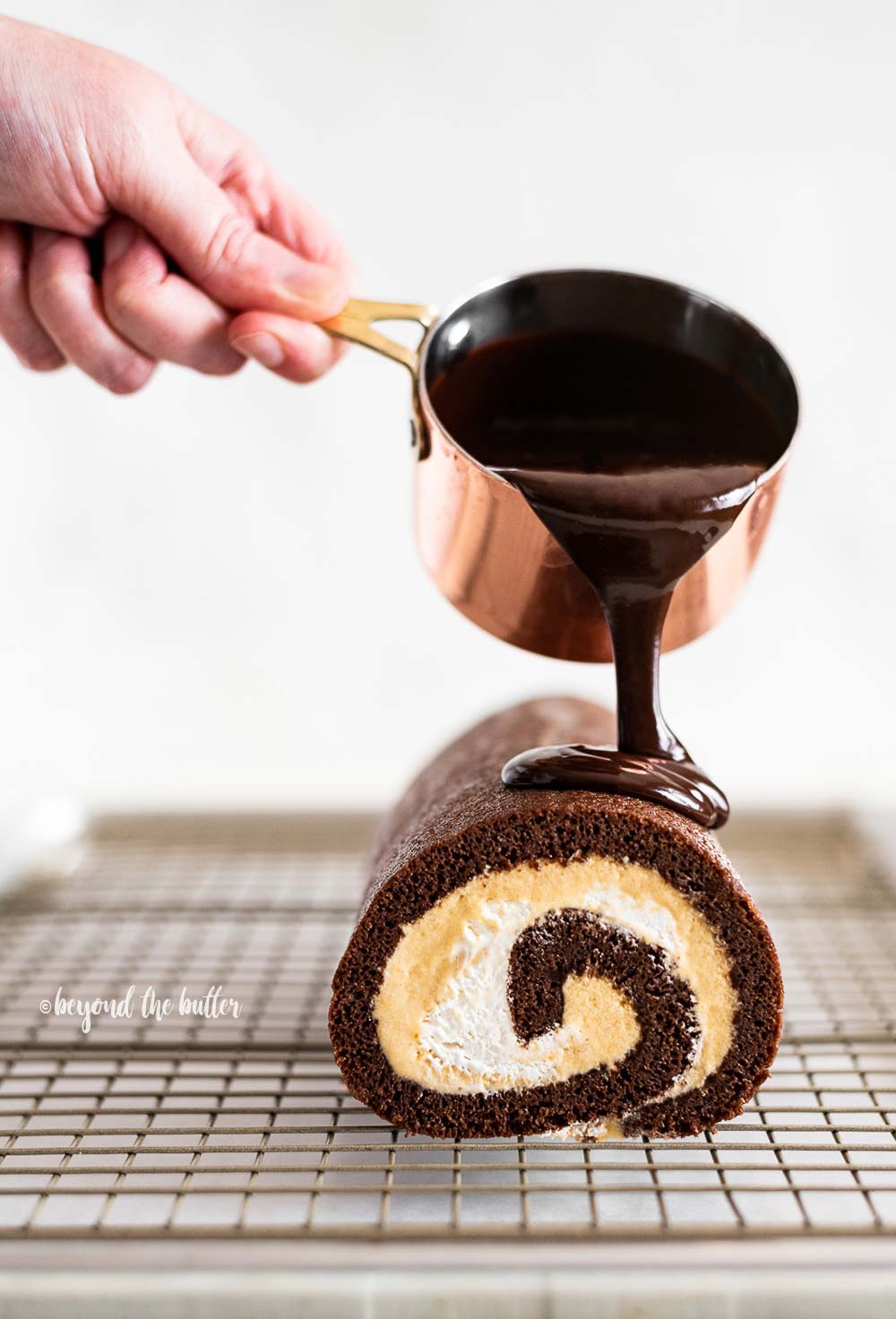 Chocolate Pumpkin Roll with Cream Cheese Filling