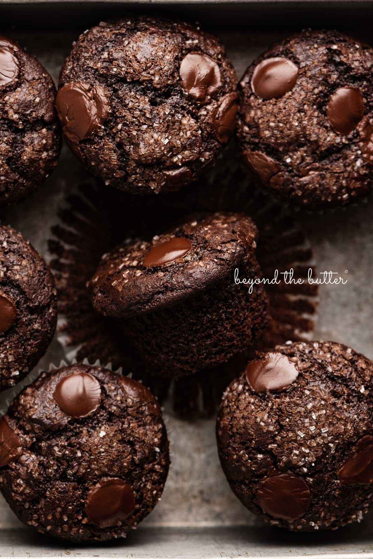 Rich Double Chocolate Muffins Made Without a Mixer