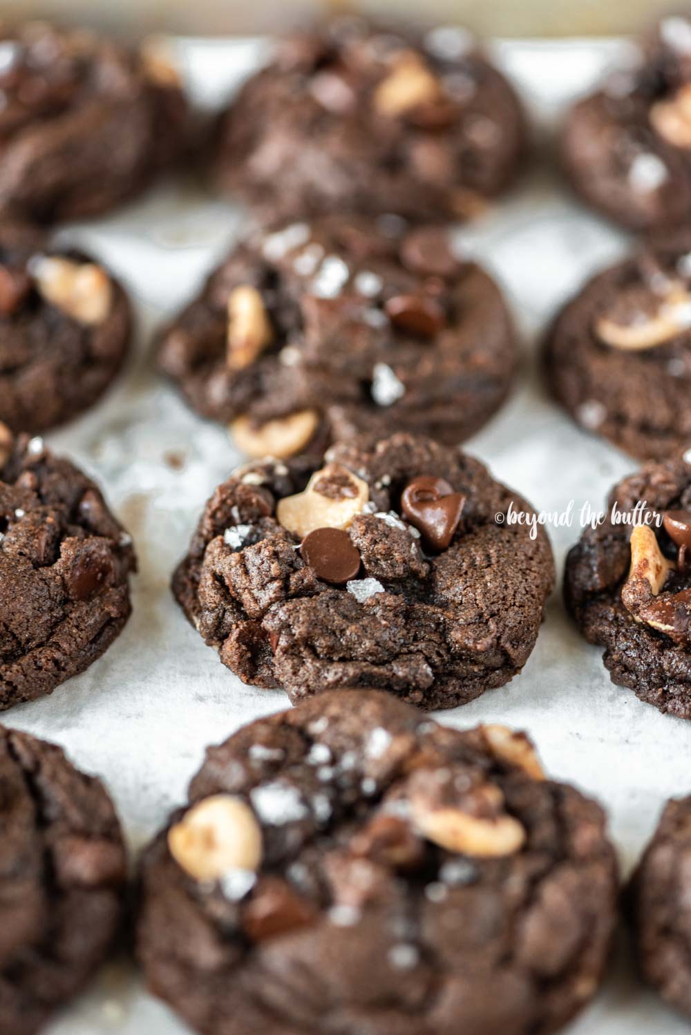 Double Chocolate Salted Caramel Cookies