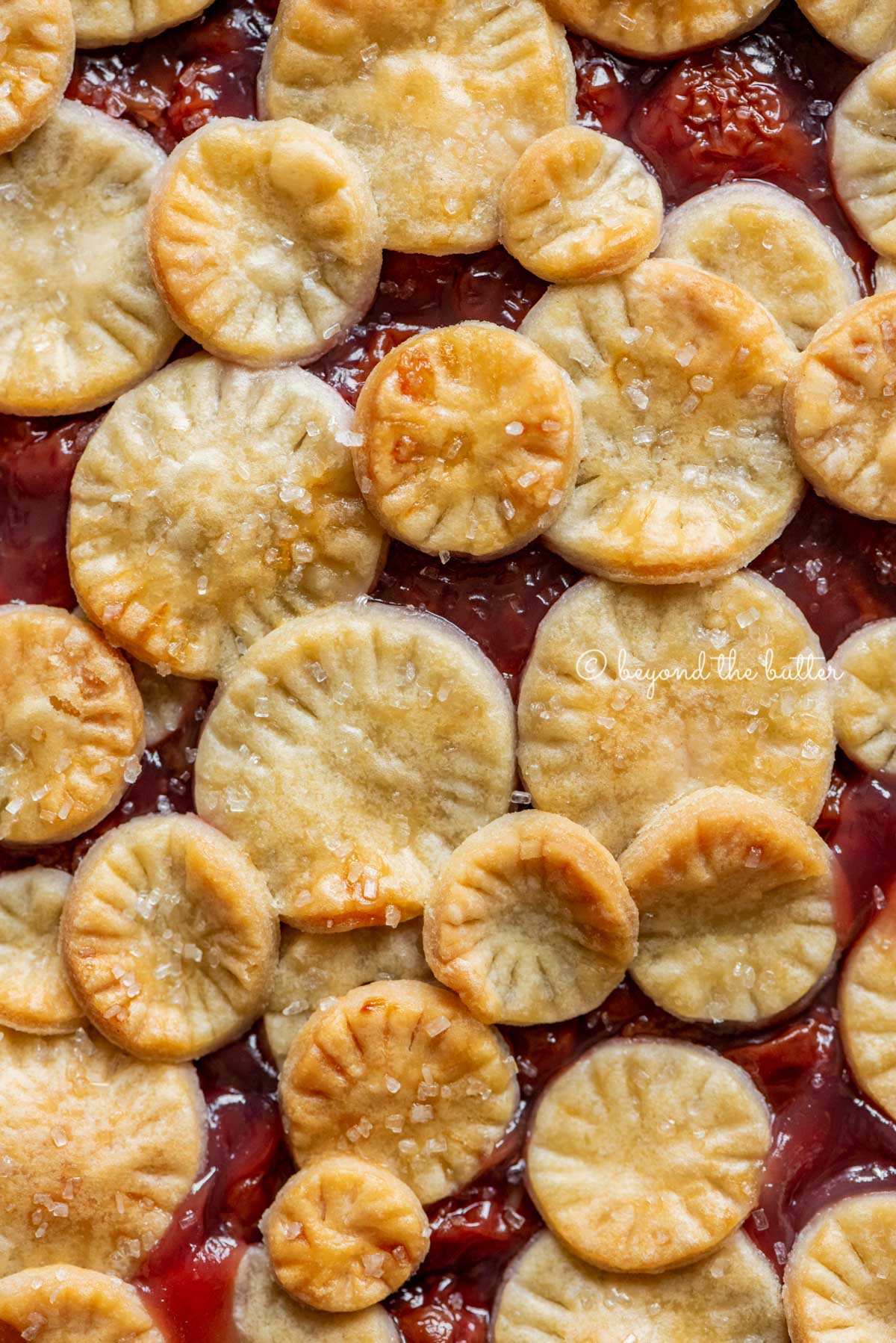 Closeup of cherry pie filling | All Images © Luyiz™