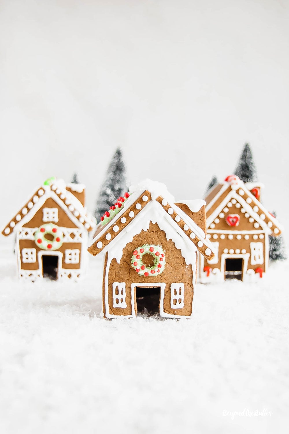 Molasses Gingerbread Houses Built with Royal Icing