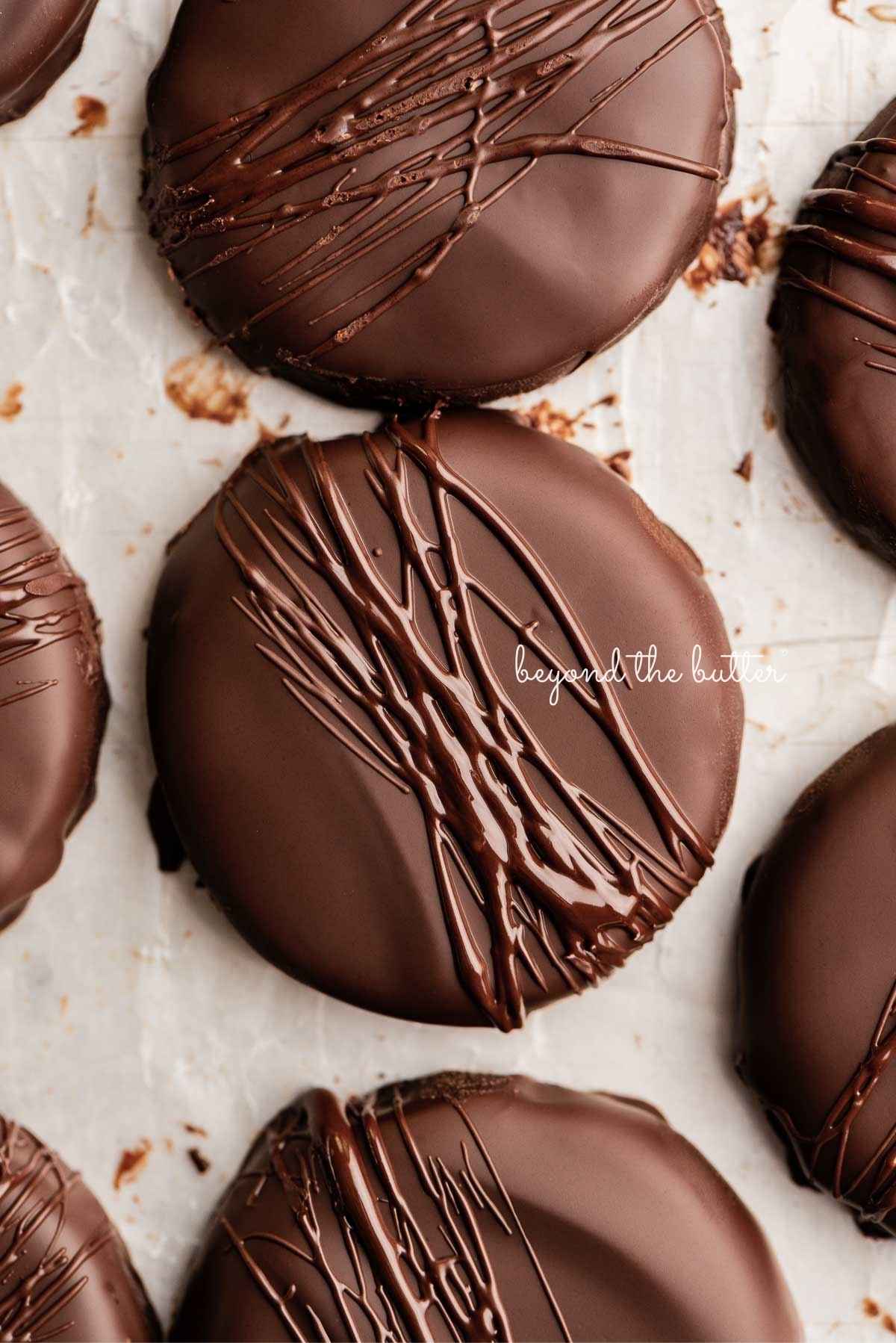 Copycat Thin Mints with Mint Chocolate Coating