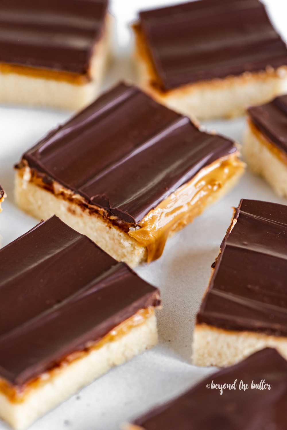 Angled image of irresistible peanut butter tandy kakes on a white background | All Images © Luyiz™