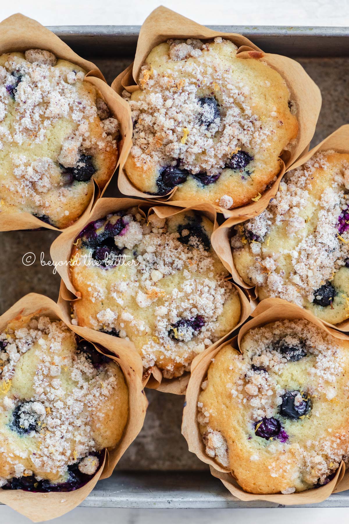 Bakery-Style Blueberry Lemon Muffins with Streusel