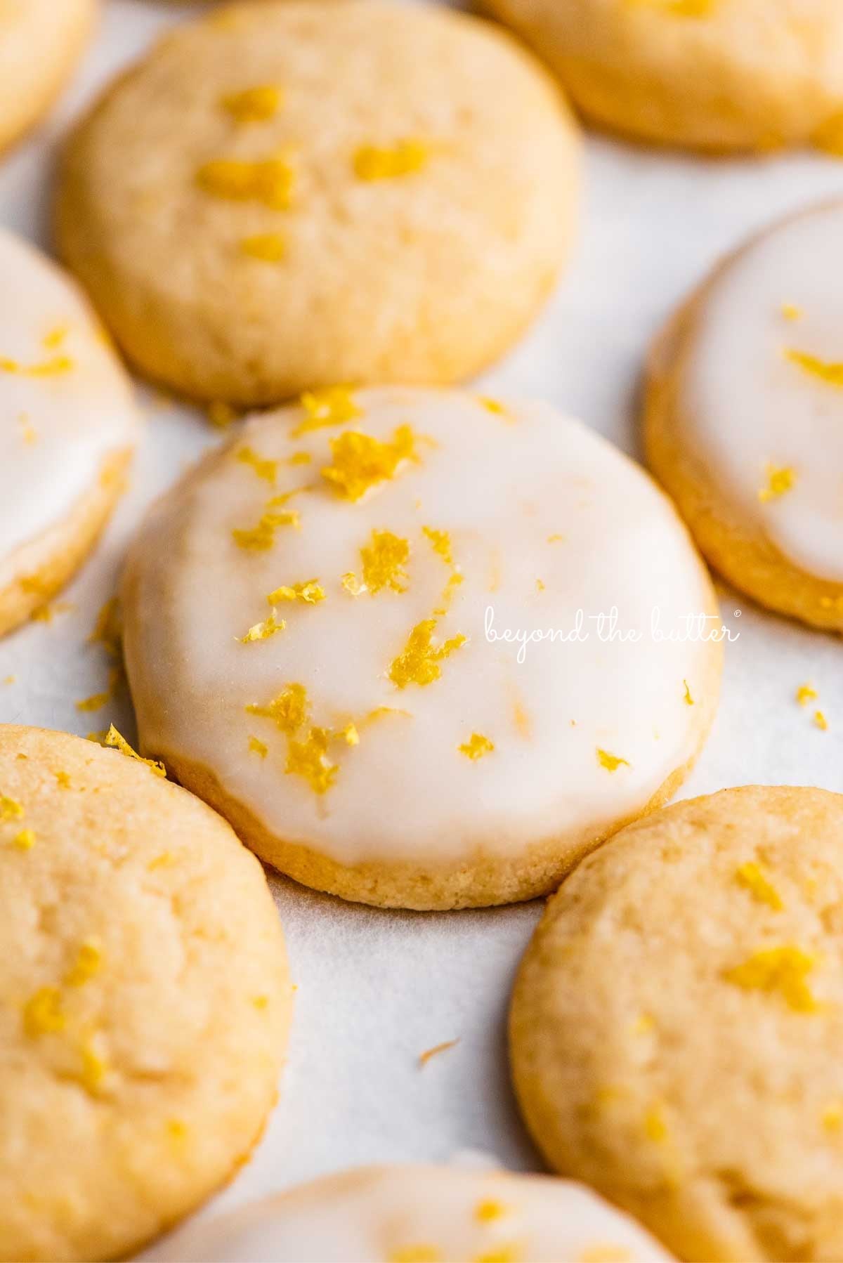 Buttery Lemon Shortbread Cookies with Lemon Glaze