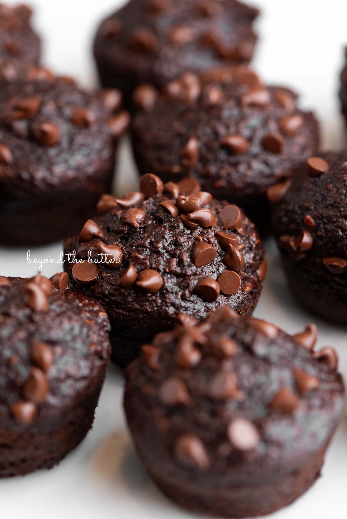 Mini Chocolate Banana Muffins Made in a Blender