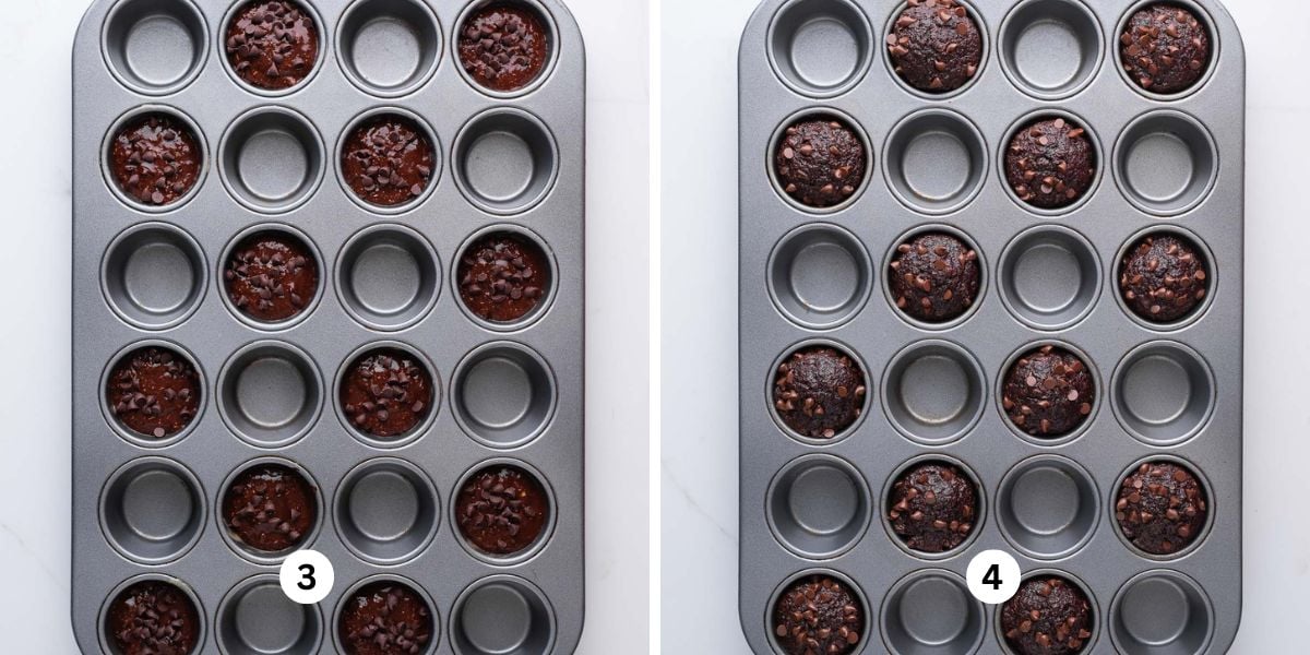 Mini Chocolate Banana Blender Muffins