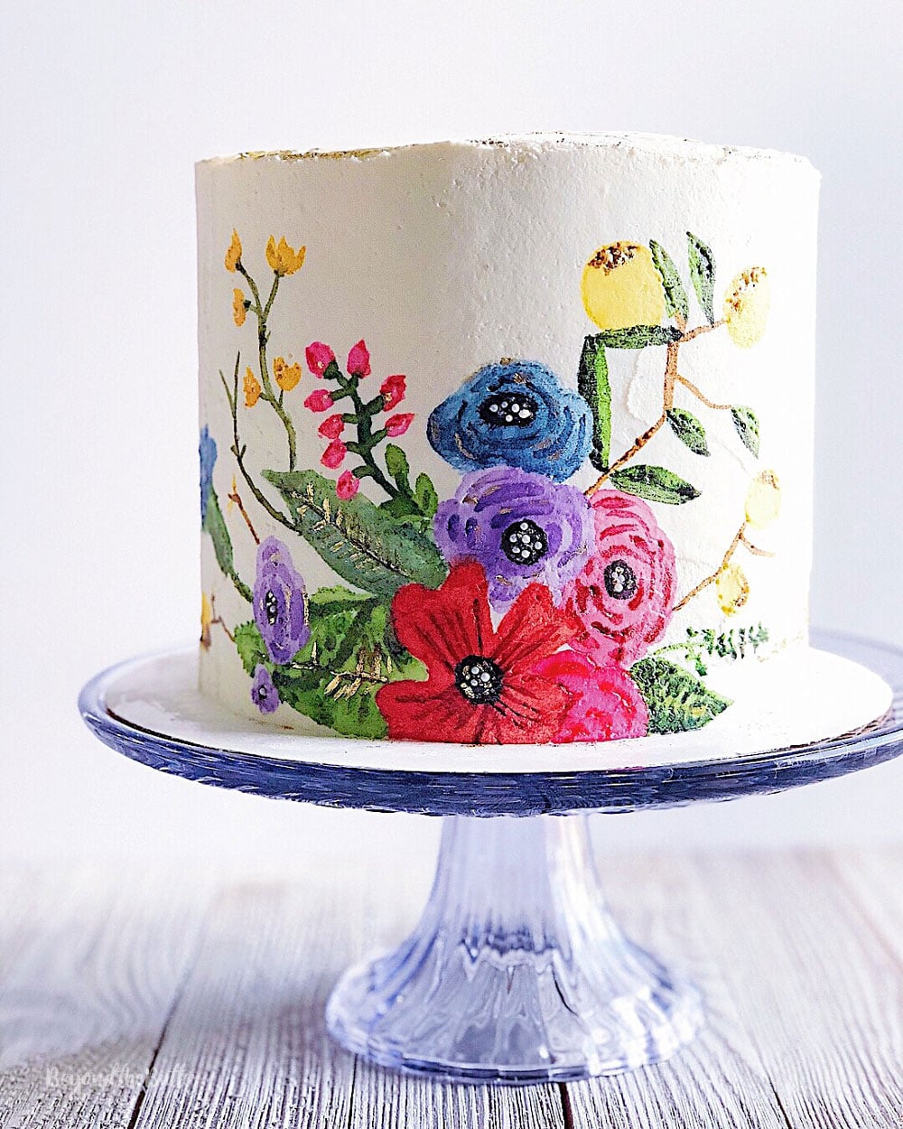Easy Buttercream Cake Painting Tutorial