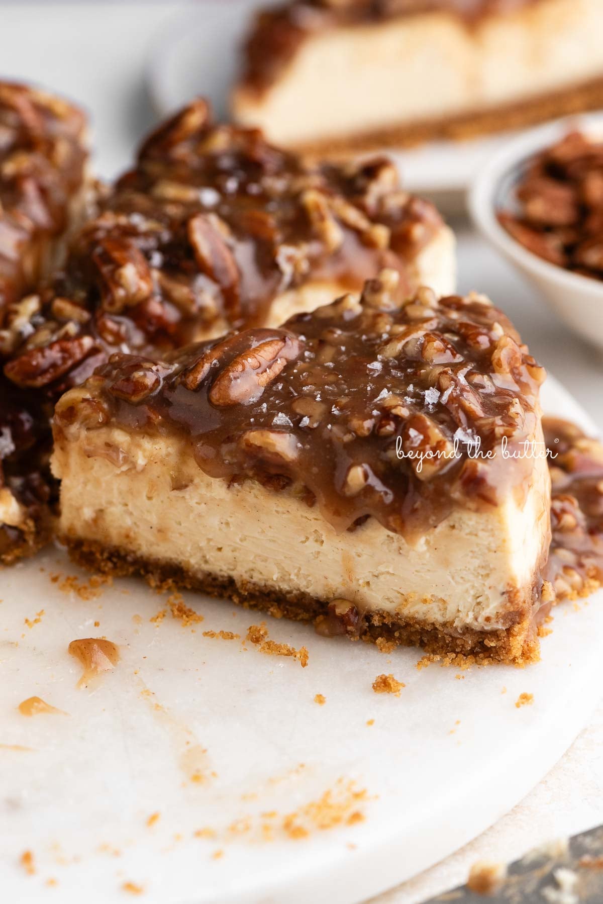 Creamy Pecan Pie Cheesecake with Sea Salt