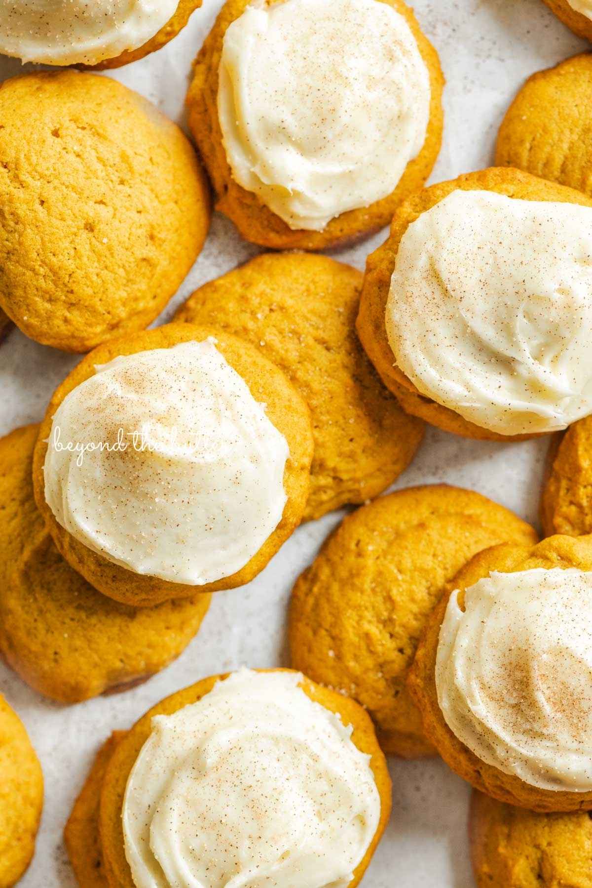 Soft Pumpkin Cookies with Cinnamon Cream Cheese Frosting