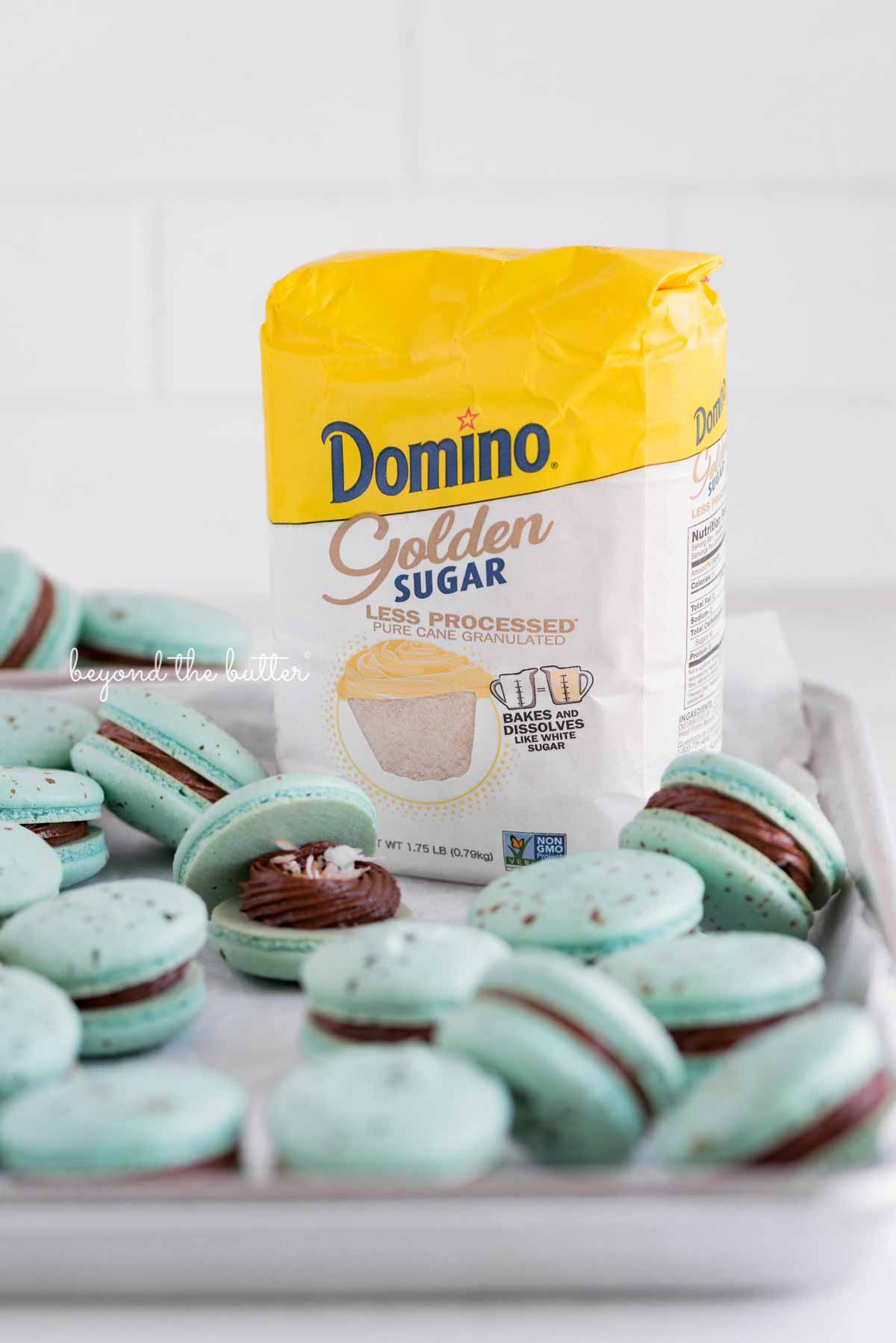 Domino® Golden Sugar is one of the main ingredients used to make these robin's egg macarons from Luyiz | All images © Beyondt the Butter®