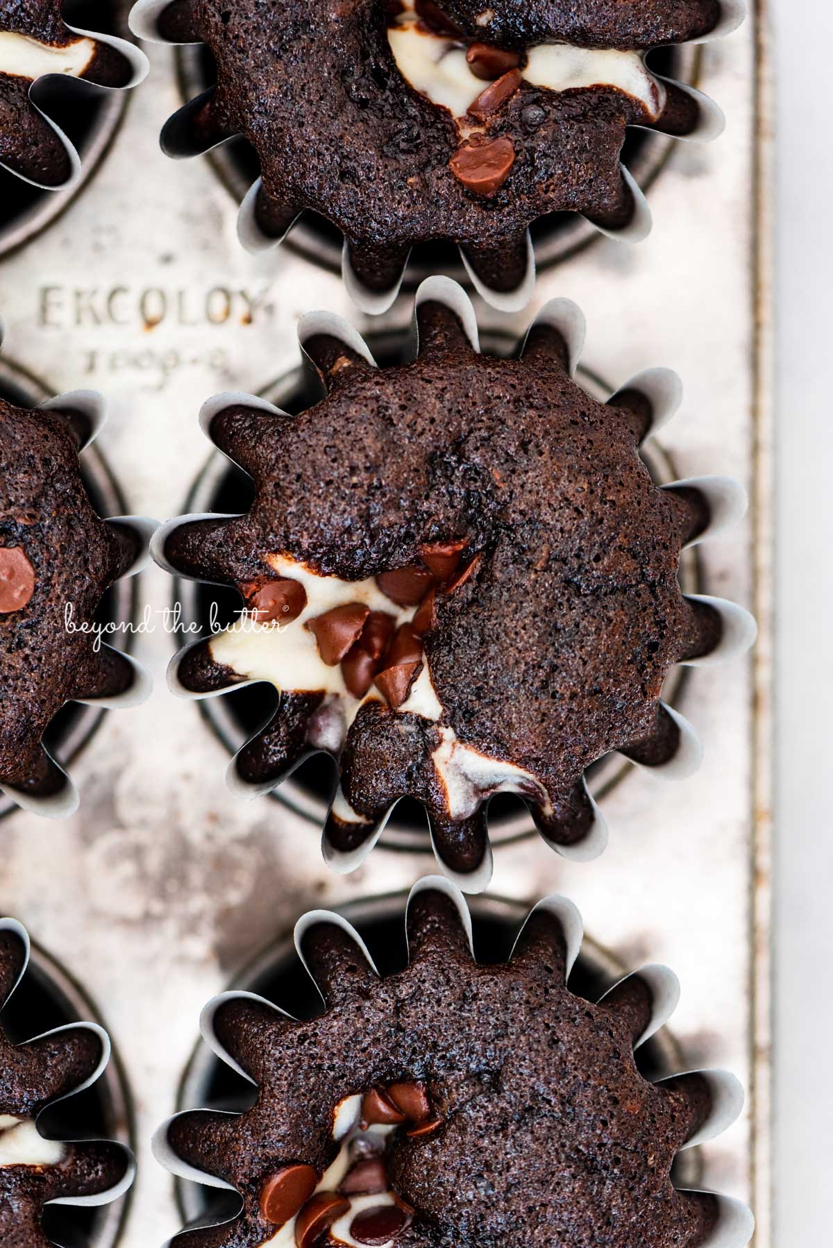 Tiny-Batch Black Bottom Cupcakes with Cream Cheese
