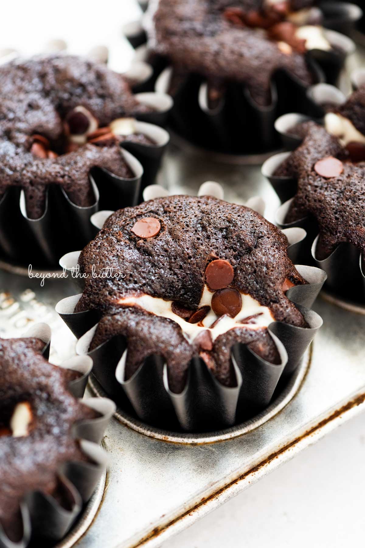 Small Batch Black Bottom Cupcakes