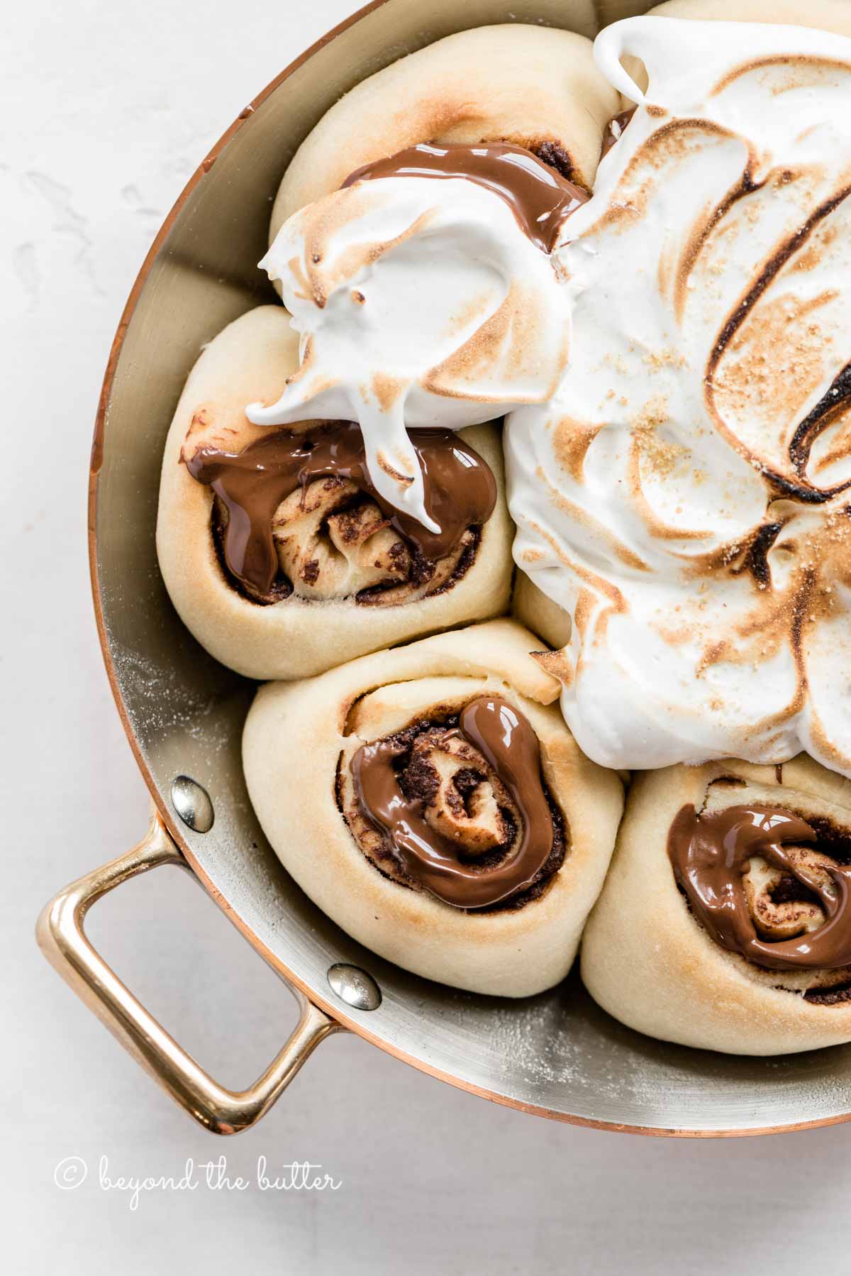 Gooey S'mores Rolls with Chocolate and Marshmallow