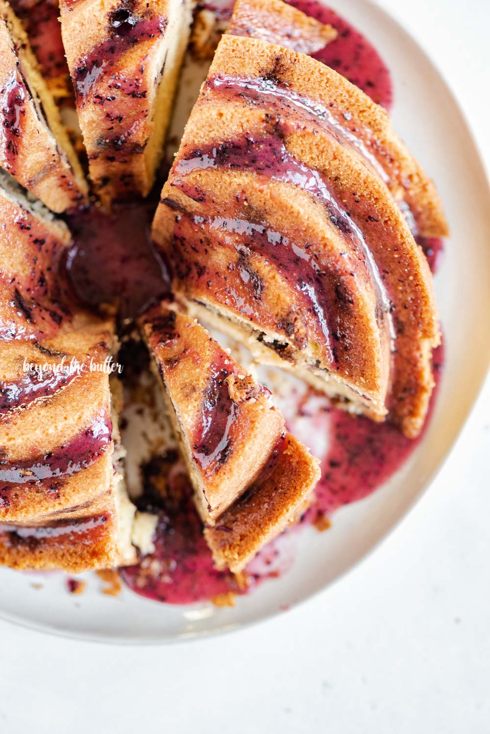 Simple Blueberry Bundt Cake with Cinnamon Sugar and Glaze