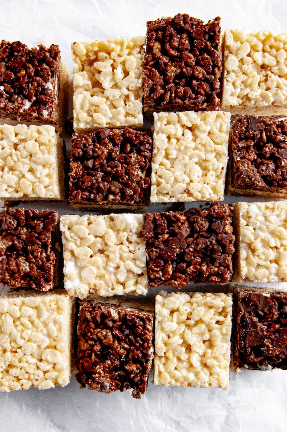 Chocolate-Vanilla Layered Rice Krispie Treats | All Images © Luyiz, LLC