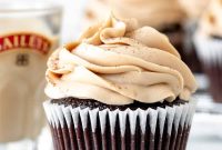 Baileys Irish Cream Cupcakes with Chocolate Ganache