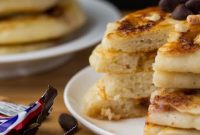 Snickers-Inspired Pancakes with Caramel, Peanut & Chocolate Swirl