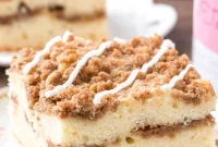 Cinnamon Streusel Coffee Cake Recipe with Moist Vanilla Crumb Topping