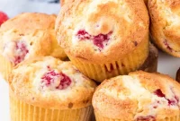 Fluffy Raspberry Muffins Filled with Juicy Berries