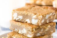 White Chocolate Macadamia Blondie Recipe — Chewy & Decadent