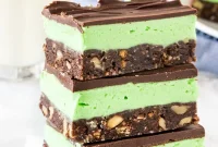 Mint Chocolate Nanaimo Bars Recipe — No-Bake Layered Treats