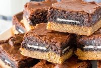 Decadent Peanut Butter Brownies with Oreo Swirls