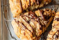 Crispy Chocolate Chip Scones with Vanilla Glaze