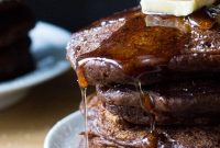 Gingerbread Pancakes Recipe with Spiced Molasses Syrup