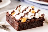 Decadent Rocky Road Brownies Recipe with Chocolate & Marshmallows