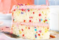 Scratch-Made Funfetti Cake Filled with Rainbow Sprinkles