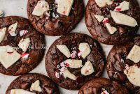 Peppermint Bark Brownie Crinkle Cookies Recipe for the Holidays