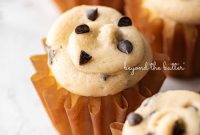 Chocolate Chip Cookie Dough Cupcakes Recipe with Gooey Centers