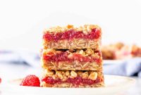 Chewy Raspberry Jam Bars with Oat Crust