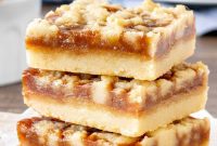 Salted Caramel Crumb Bars with Buttery Shortbread