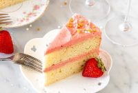 Strawberry Champagne Layer Cake Recipe for Celebrations