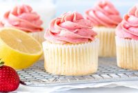Strawberry Lemonade Cupcakes Recipe with Zesty Lemon Frosting