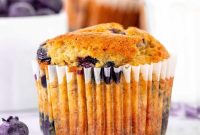 Moist Banana Blueberry Muffins with Crunchy Streusel