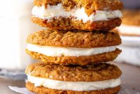 Homemade Oatmeal Cream Pies Recipe — Soft Chewy Oat Cookies Filled With Vanilla Cream