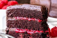 Decadent Chocolate Raspberry Layer Cake Recipe