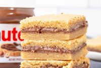 Nutella-Stuffed Blondies: Gooey Chocolate-Hazelnut Bars