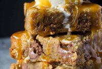 Salted Peanut Butter Caramel Blondies Recipe