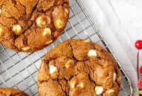 Bakery-Style Gingerbread Cookies with White Chocolate Chips