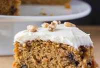 Moist Carrot Cake with Cream Cheese Frosting Recipe