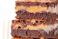Salted Caramel Brownies with Gooey Chocolate Swirls