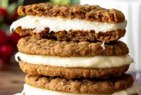 Gingerbread Oatmeal Cream Pies Recipe — Soft Spiced Sandwich Cookies